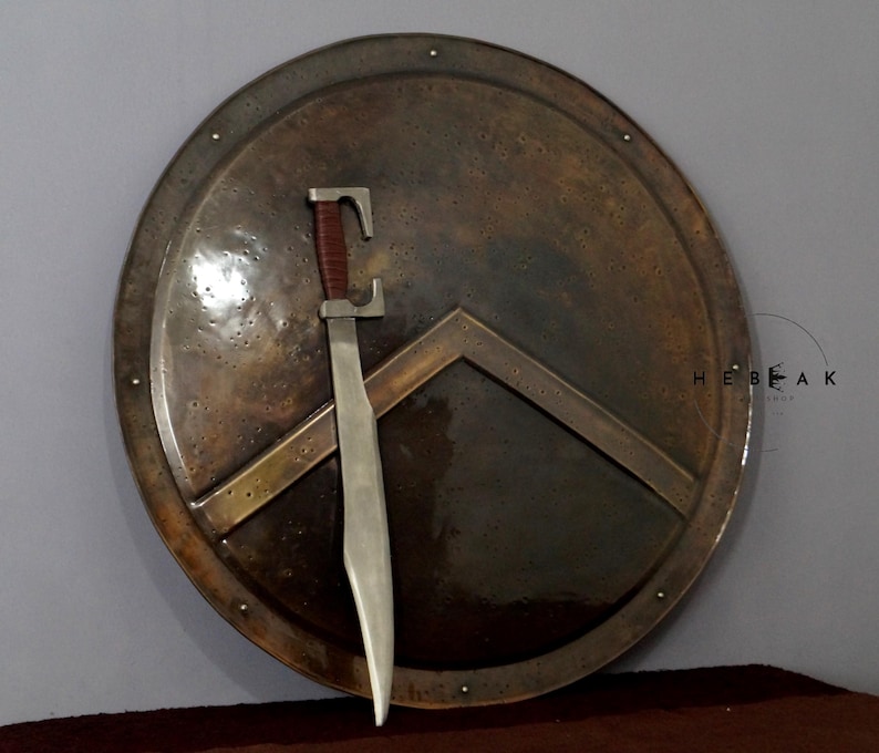 30 Inch Spartan Style Decorative Shield with King Leonidas Inspired view 6