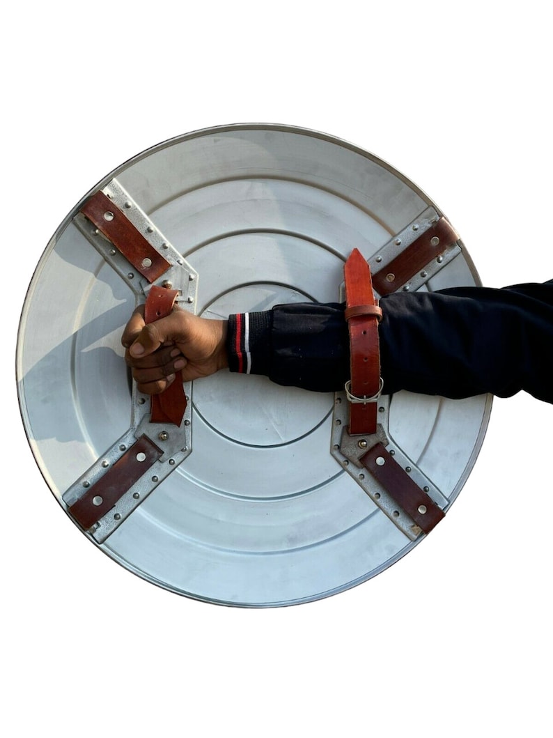 Medieval Black Adam Shield Replica with Metal Cosplay Prop view 3