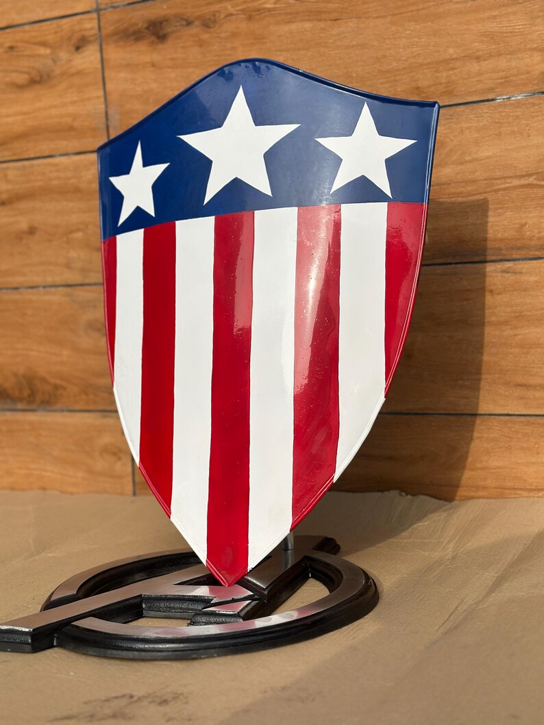 Steel Captain America Shield with First Avenger, Steve Rogers, 24 Inch view 5