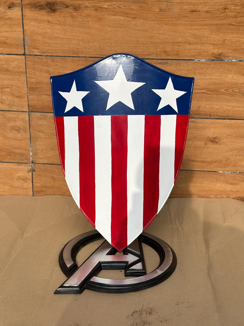 Steel Captain America Shield with First Avenger, Steve Rogers, 24 Inch view 6