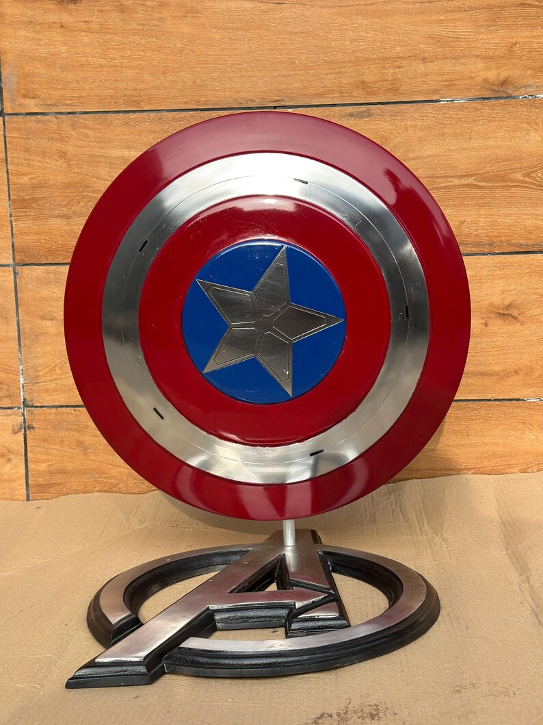 Steel Captain America Shield with Steve Rogers view 6
