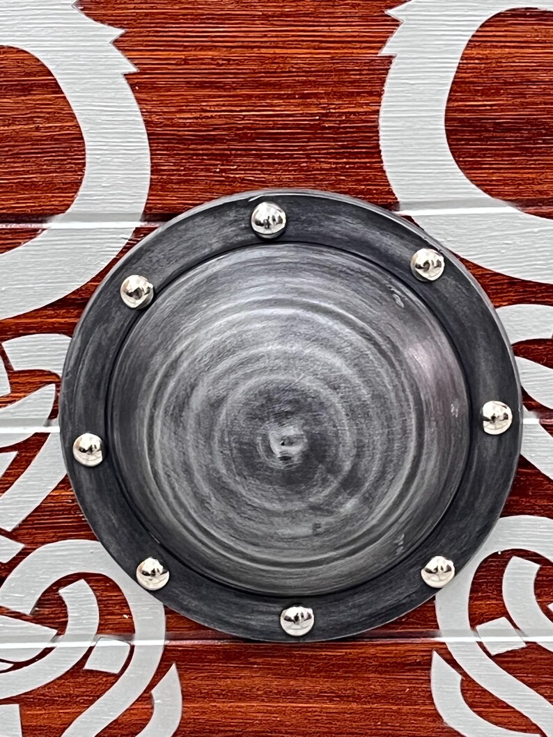 Medieval Viking Wooden Round Shield with LARP Collectors view 3