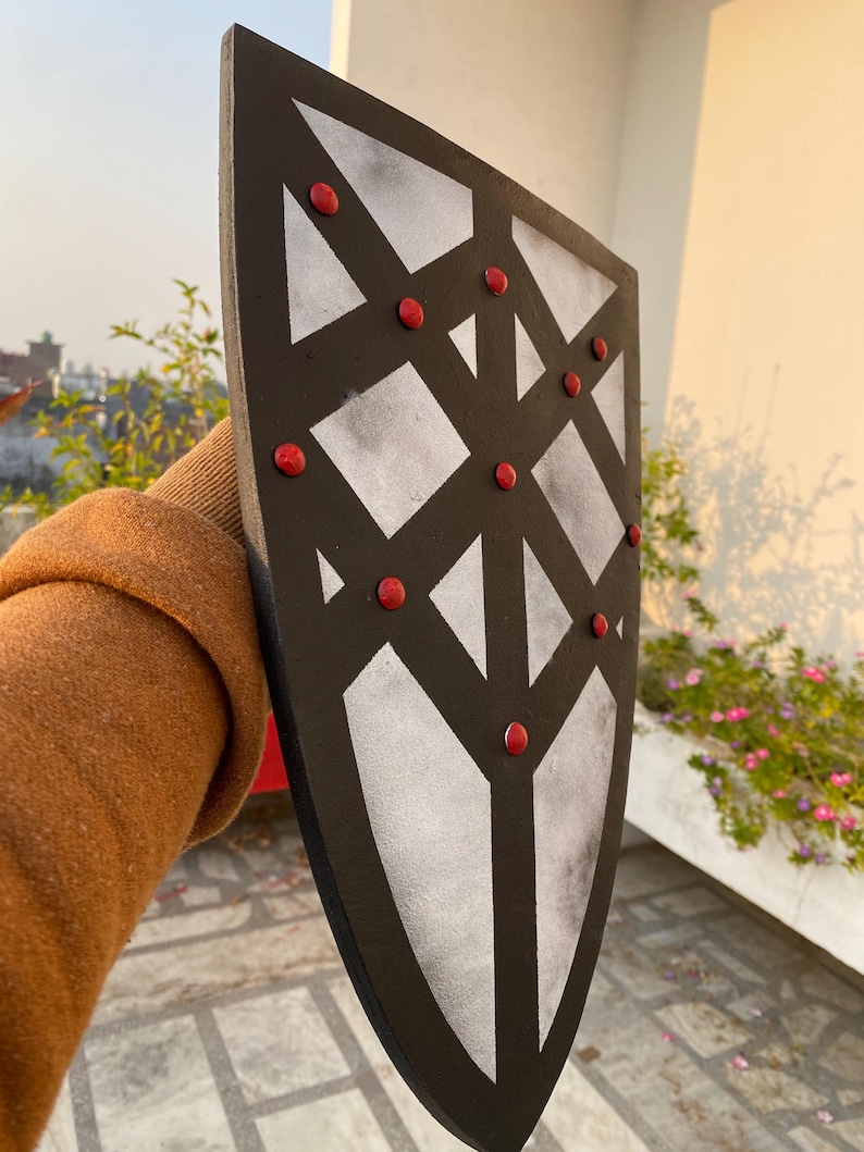 Fantasy Medieval Shield with Handcrafted LARP Lightweight Foam Prop view 3