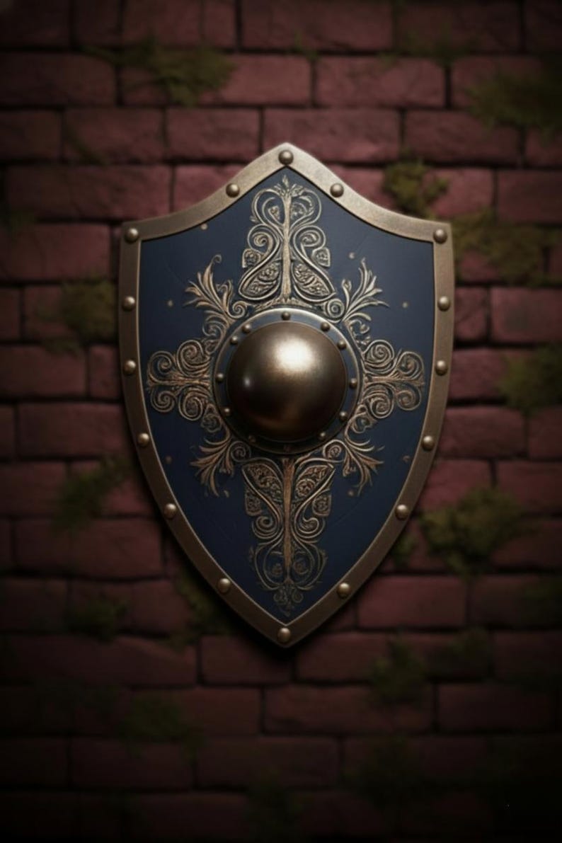 Knight Shield 28 Inch with Medieval Wall Décor view 2