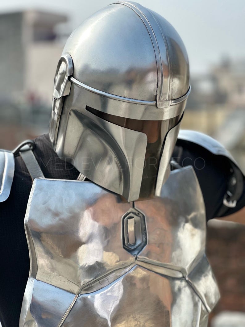 Mandalorian Inspired Beskar Armor Set for Sci-Fi Warrior LARP view 2