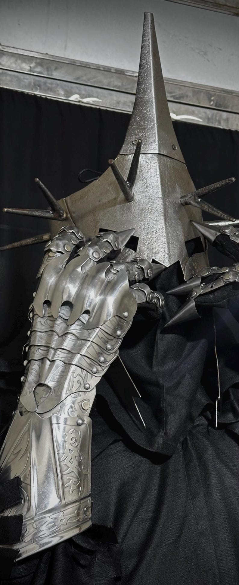 Medieval Handmade Nazgul Armor with Gothic Horror Wearable Cosplay view 5