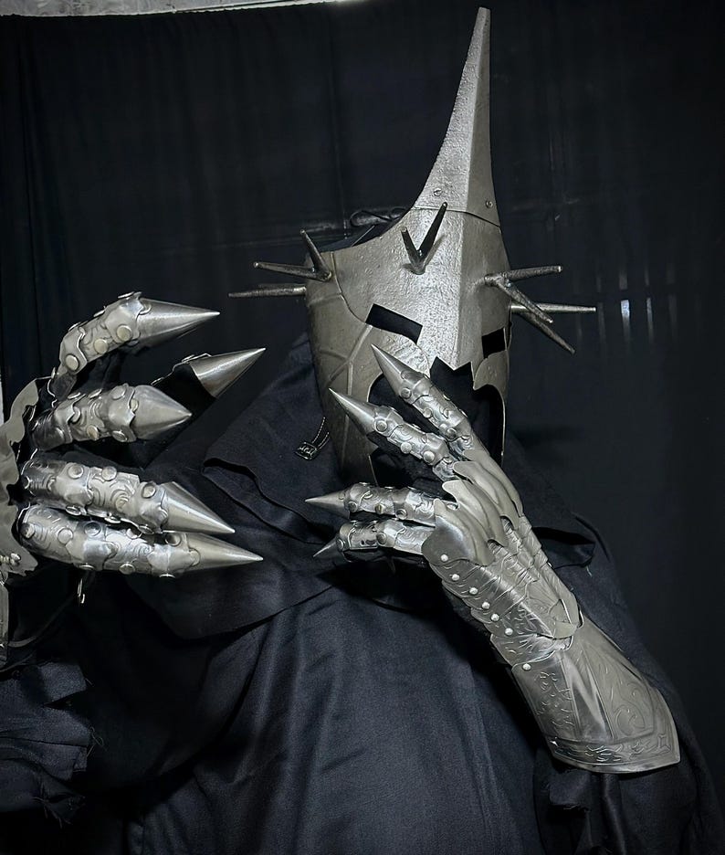 Medieval Handmade Nazgul Armor with Gothic Horror Wearable Cosplay view 13