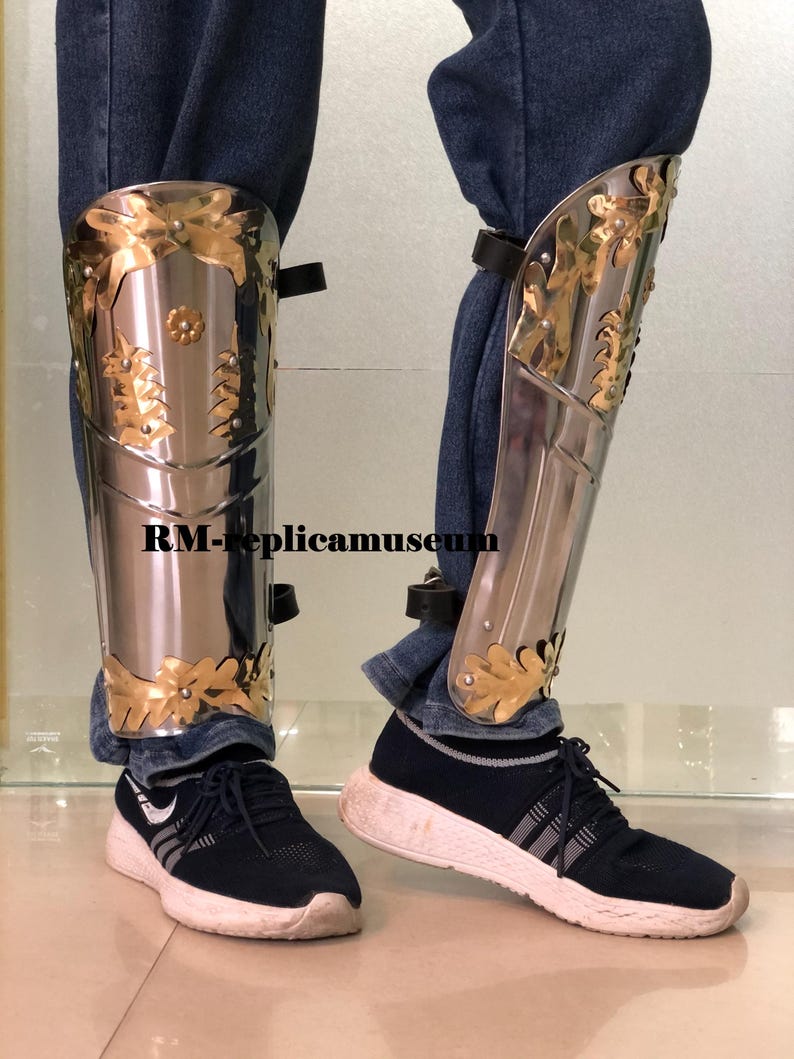 Greek Muscle Armor with Roman Cuirass and Viking Helmet Full LARP Set view 6