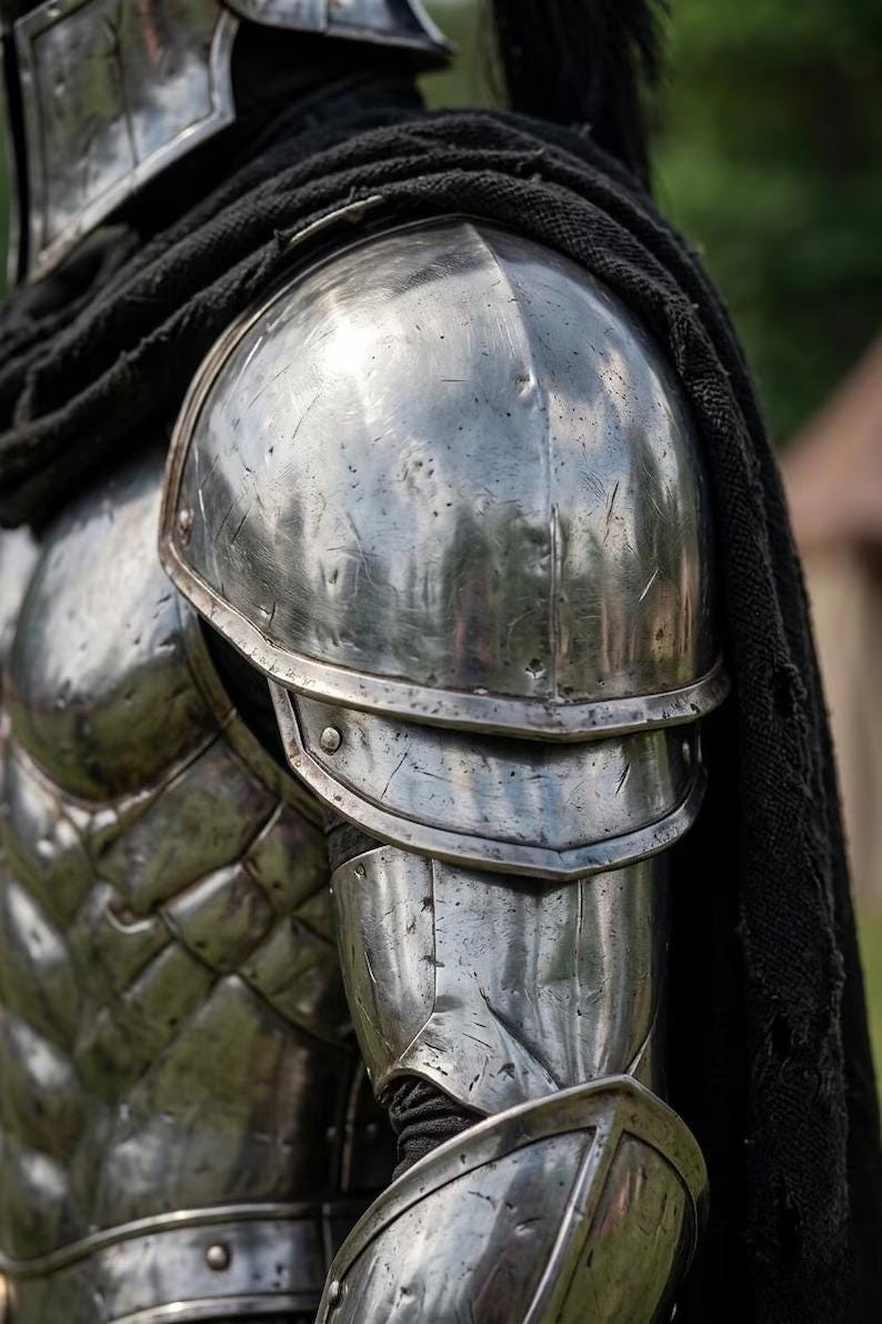 Spartan Knight Warrior Armor Suit with Greek Steel Gothic Costume view 2