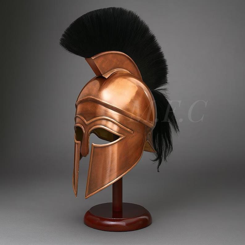 Handcrafted Greek Corinthian Armor Set with Bronze Finish and Adjustable Fit view 3