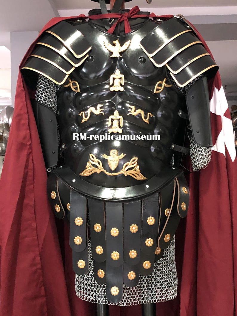 Greek Roman Muscle Armor Cuirass with Full Greco-Roman LARP Set view 8
