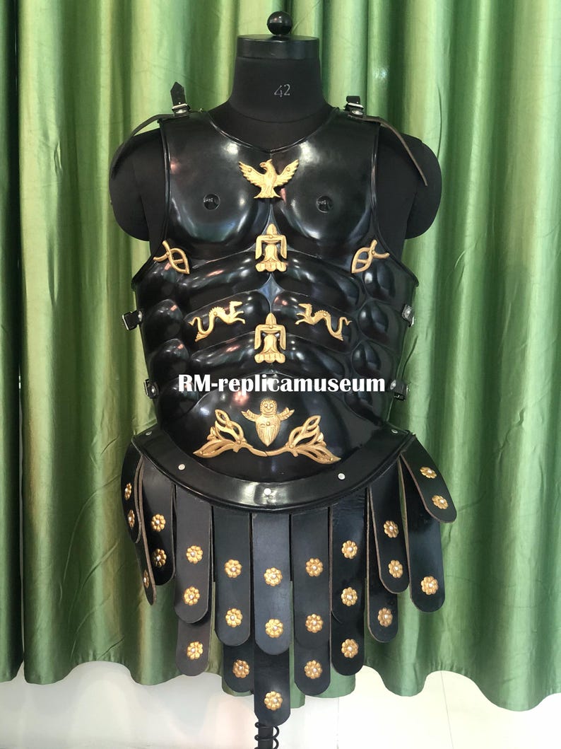 Greek Roman Muscle Armor Cuirass with Full Greco-Roman LARP Set view 9