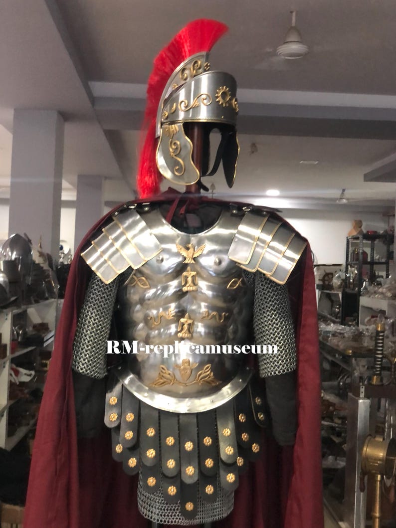Greek Roman Muscle Armor Cuirass with Full Greco-Roman LARP Set view 11