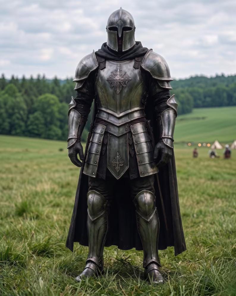 Medieval Knight Full Armor Suit with Wearable Steel for LARP view 4