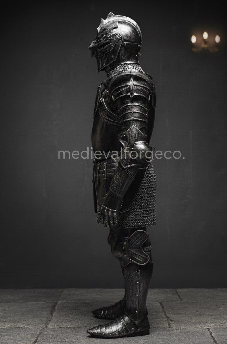 Medieval Dark Fantasy Gothic Knight Wearable Armor Second Variant view 5