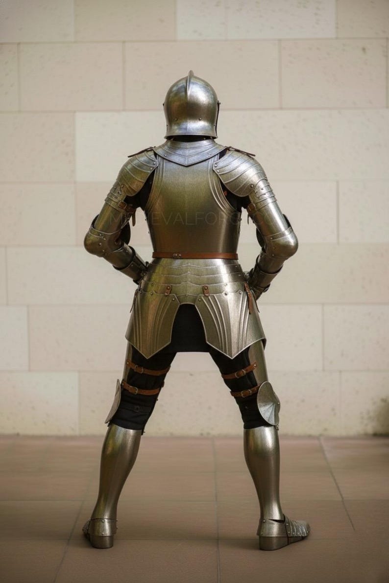 Elite Renaissance Knight Full Plate Armor for LARP and Reenactment view 6