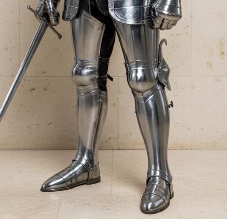 Medieval Knight Full Suit Steel Armor with Wearable Gothic LARP view 5