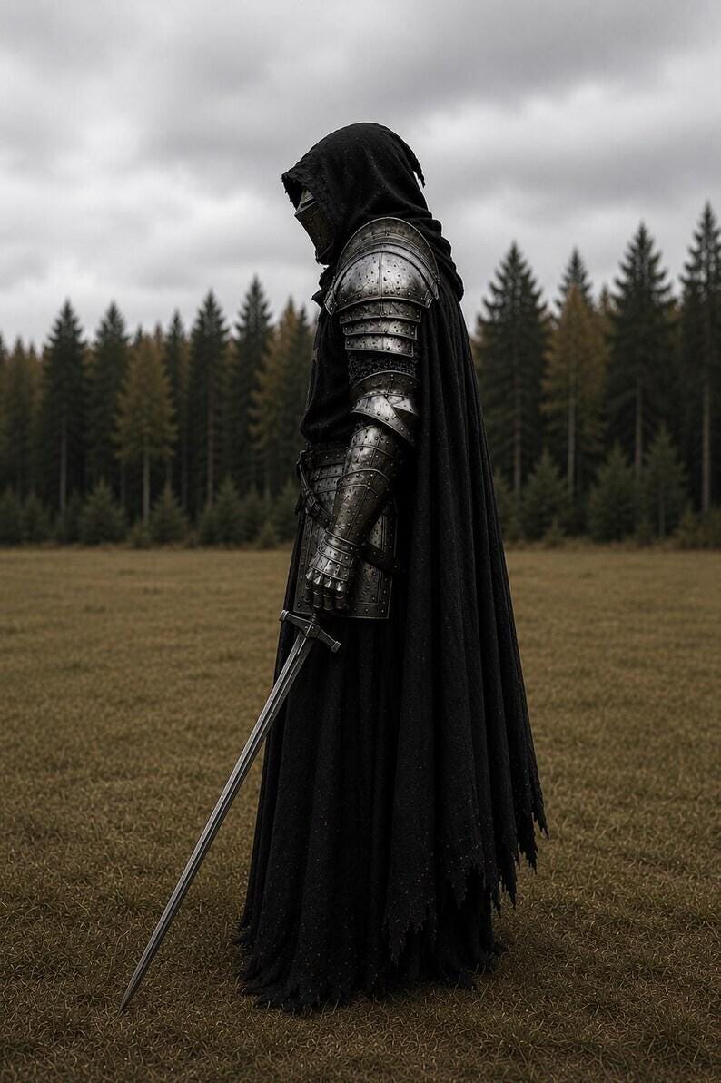 Medieval Knight Templar Crusader Heavy Steel Armor for LARP Wearable view 4