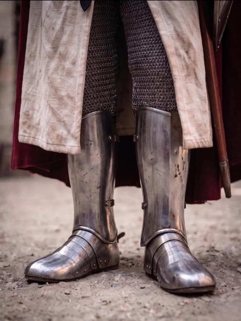 Medieval Templar Crusader Knight Armor with Wearable LARP Renaissance view 4
