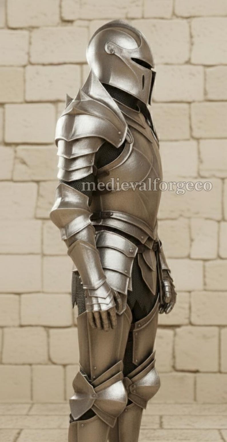 Medieval Knight Full Armor Suit with Handmade Steel for LARP and Display view 3