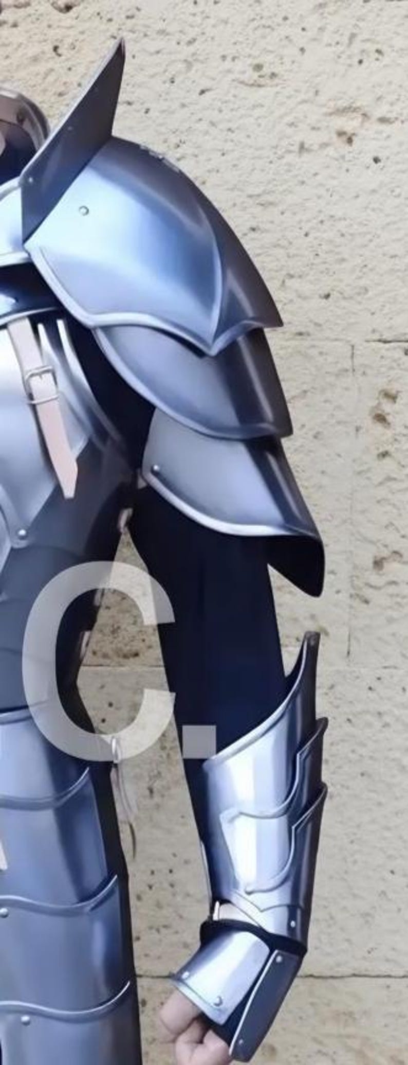 Handmade Steel Medieval Knight Armor Set with Full Body Cosplay view 4