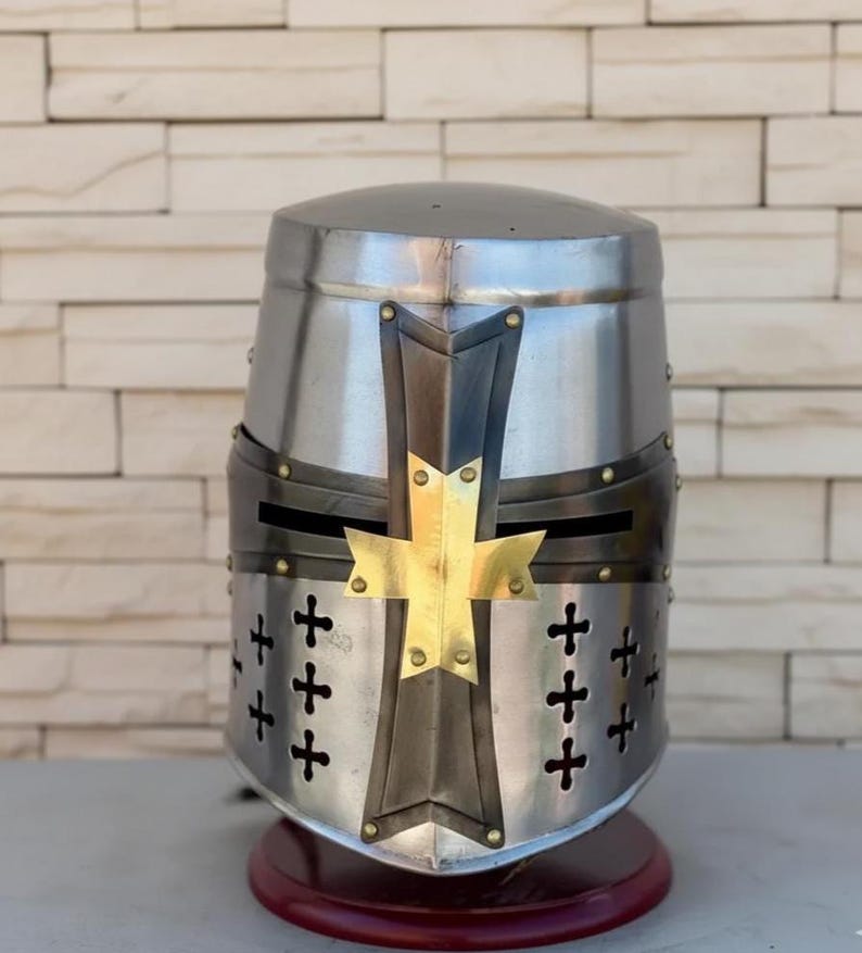 Handmade Steel Crusader Knight Armor with Full or Half Suit Options view 6