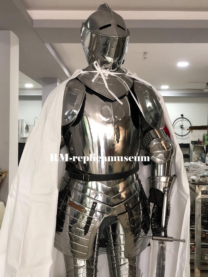 Medieval Knight Suit of Armor with 18-Gauge Steel Full Body LARP view 2