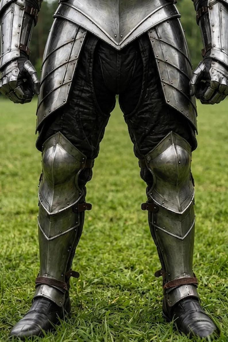 Medieval Knight Full Body Armor Suit with Gothic Wearable LARP view 4