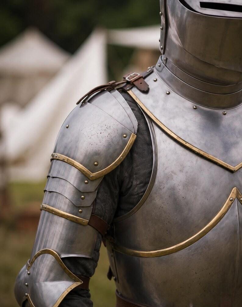 Medieval Dark Fantasy Gothic Knight Wearable Armor for LARP and Display view 2