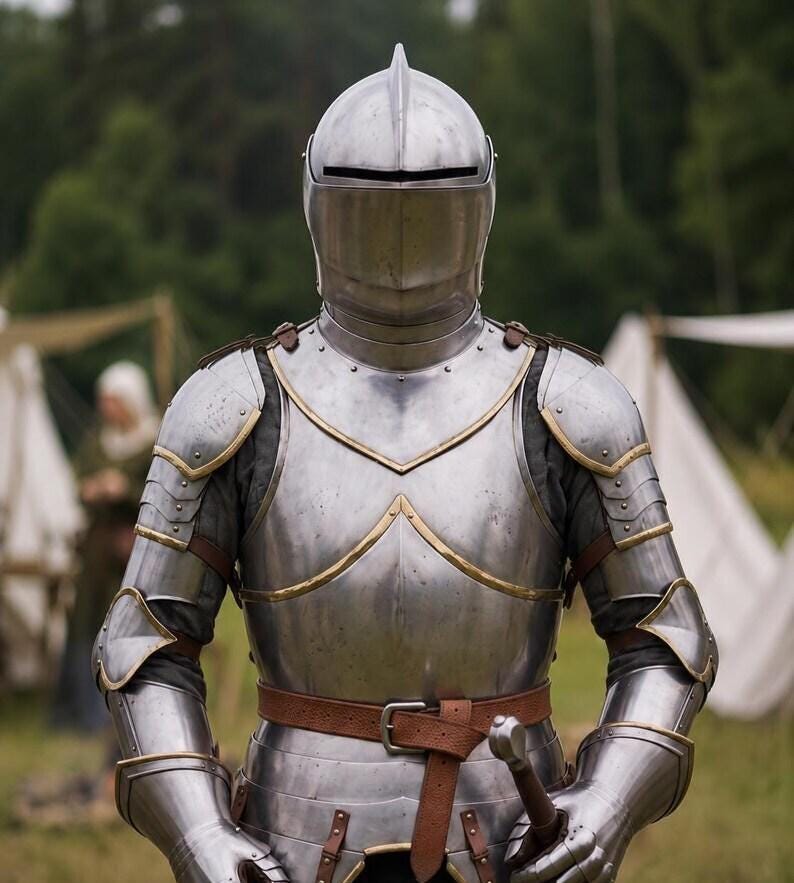 Medieval Dark Fantasy Gothic Knight Wearable Armor for LARP and Display view 7