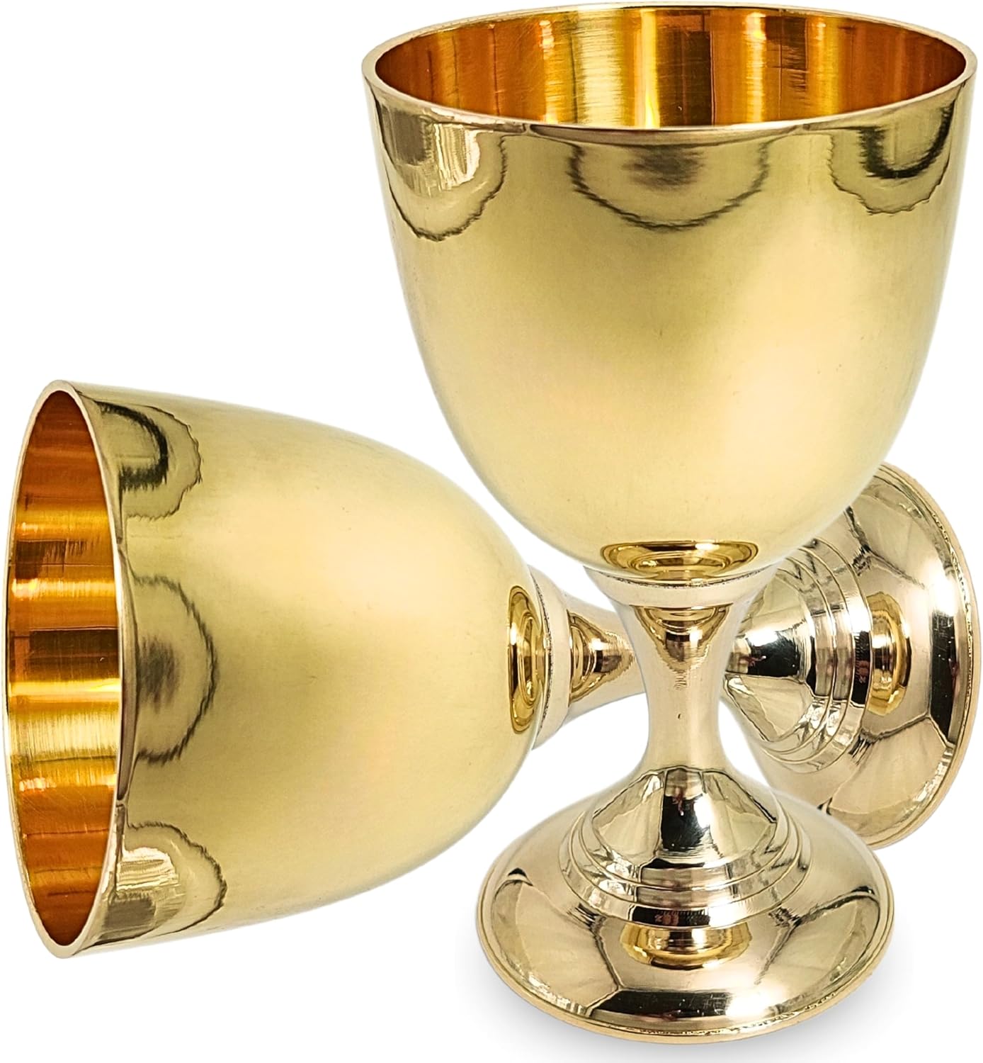 Handmade Gothic Brass Wine Goblet view 6