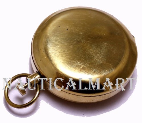 Push Button Compass, Polished Brass view 5