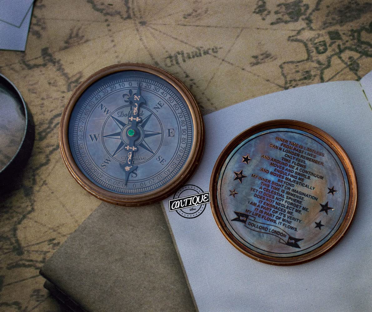 Dollond London Replica Compass, Antique Finish view 3