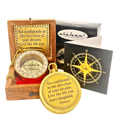 Motivational Compass, Wooden Box view 2