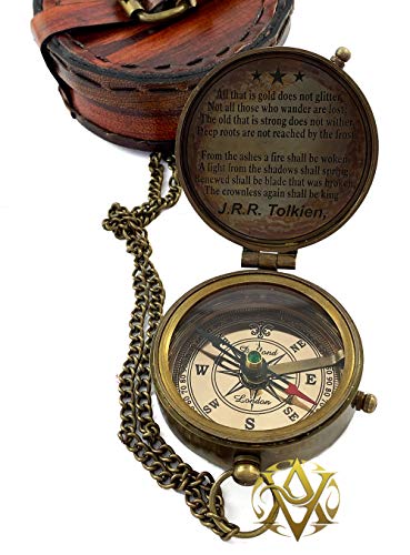 Motivational Compass, Round Leather Case view 6