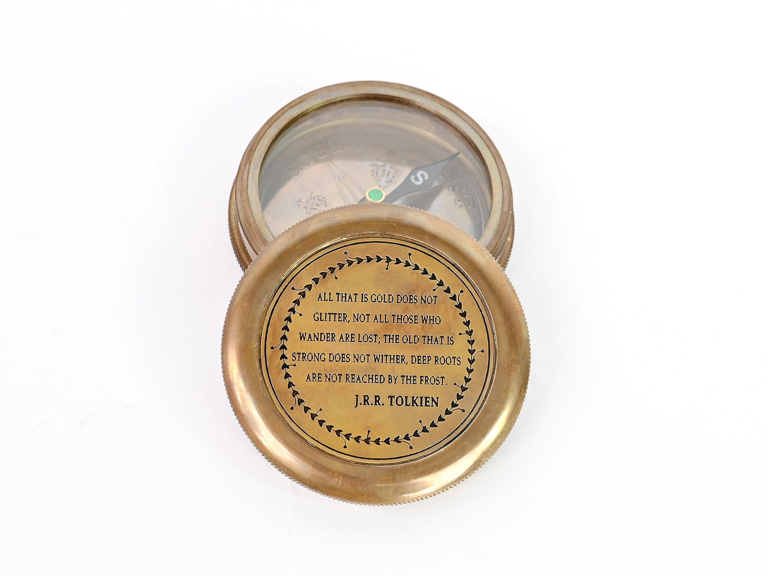 Tolkien Quote Compass, Leather Case view 2