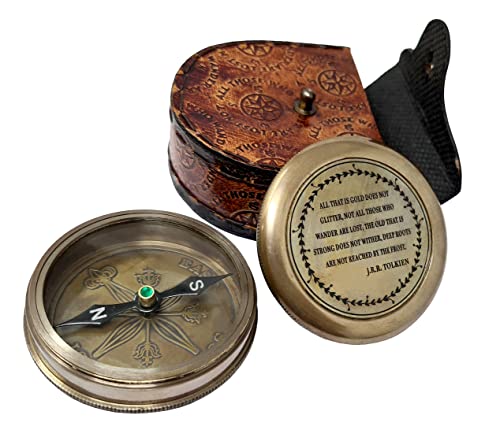 Tolkien Quote Compass, Leather Case view 6