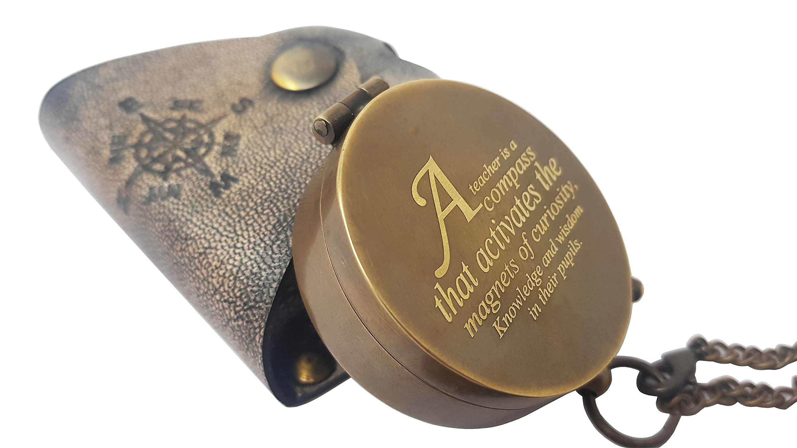 Tolkien Quote Compass, Leather Case view 3