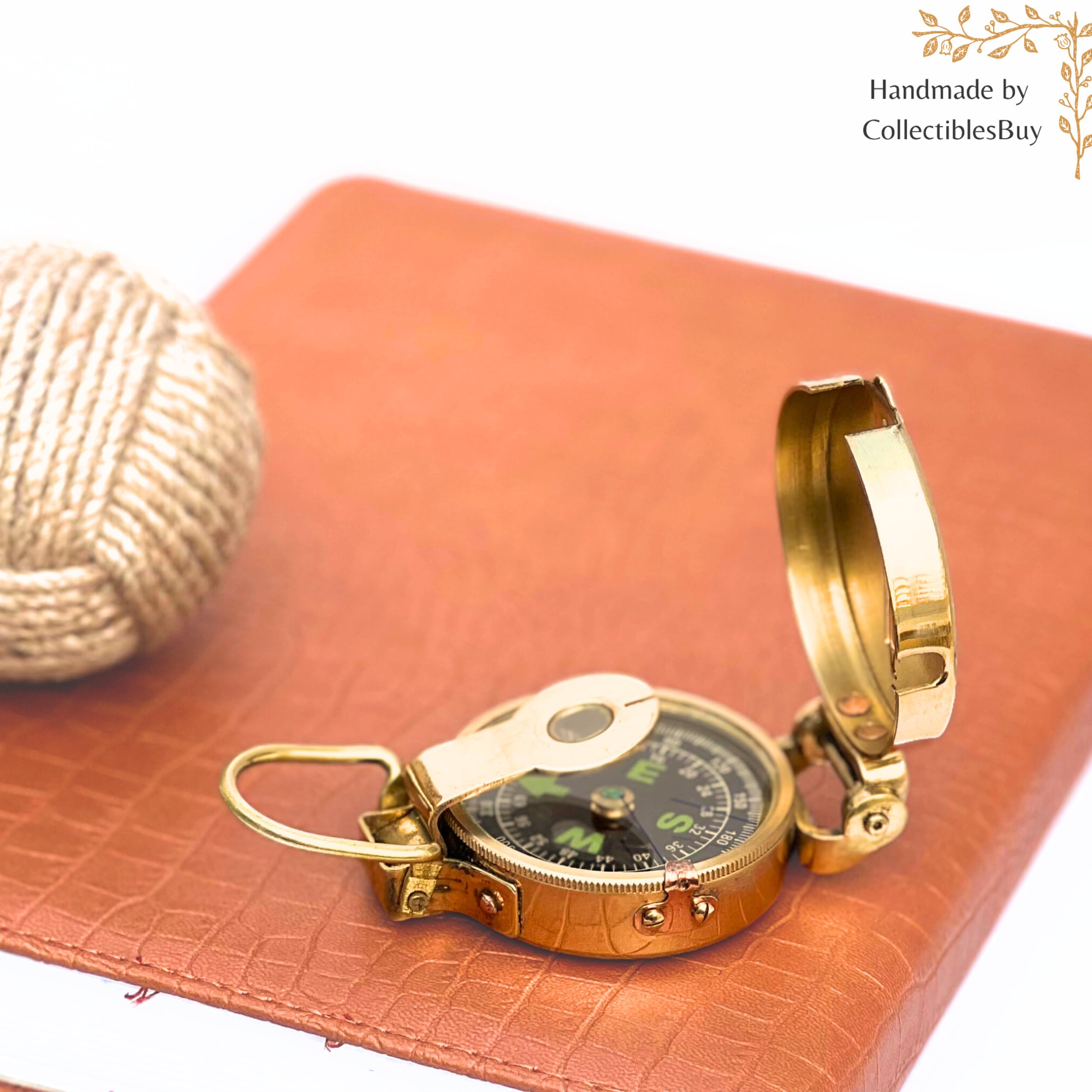 Brunton Compass, Polished Brass view 2