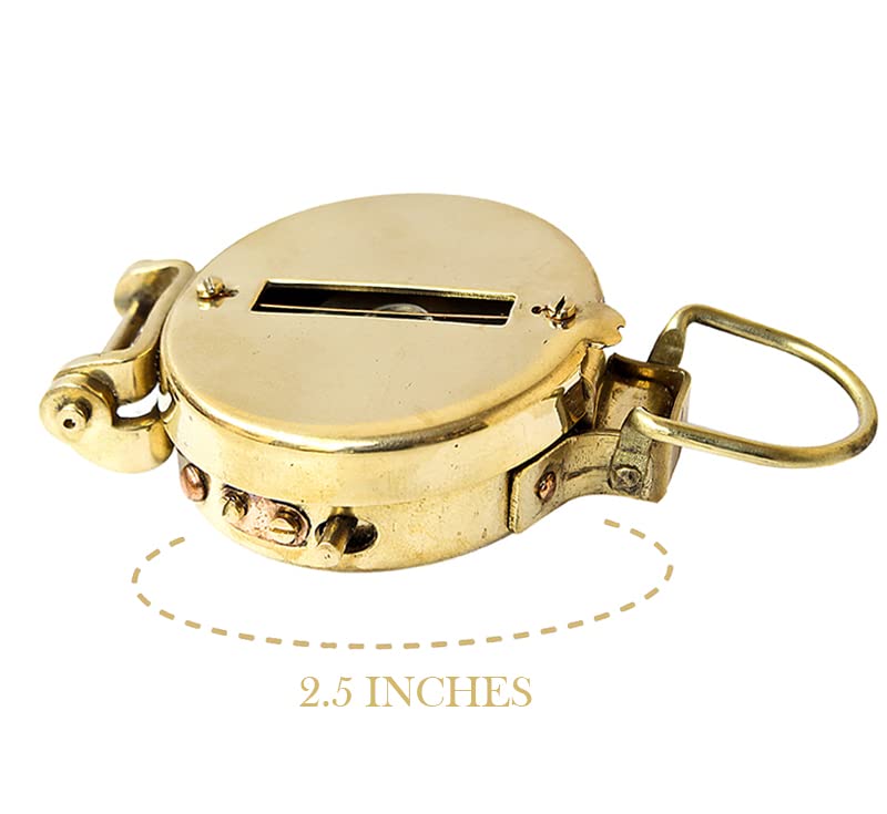 Brunton Compass, Polished Brass view 6