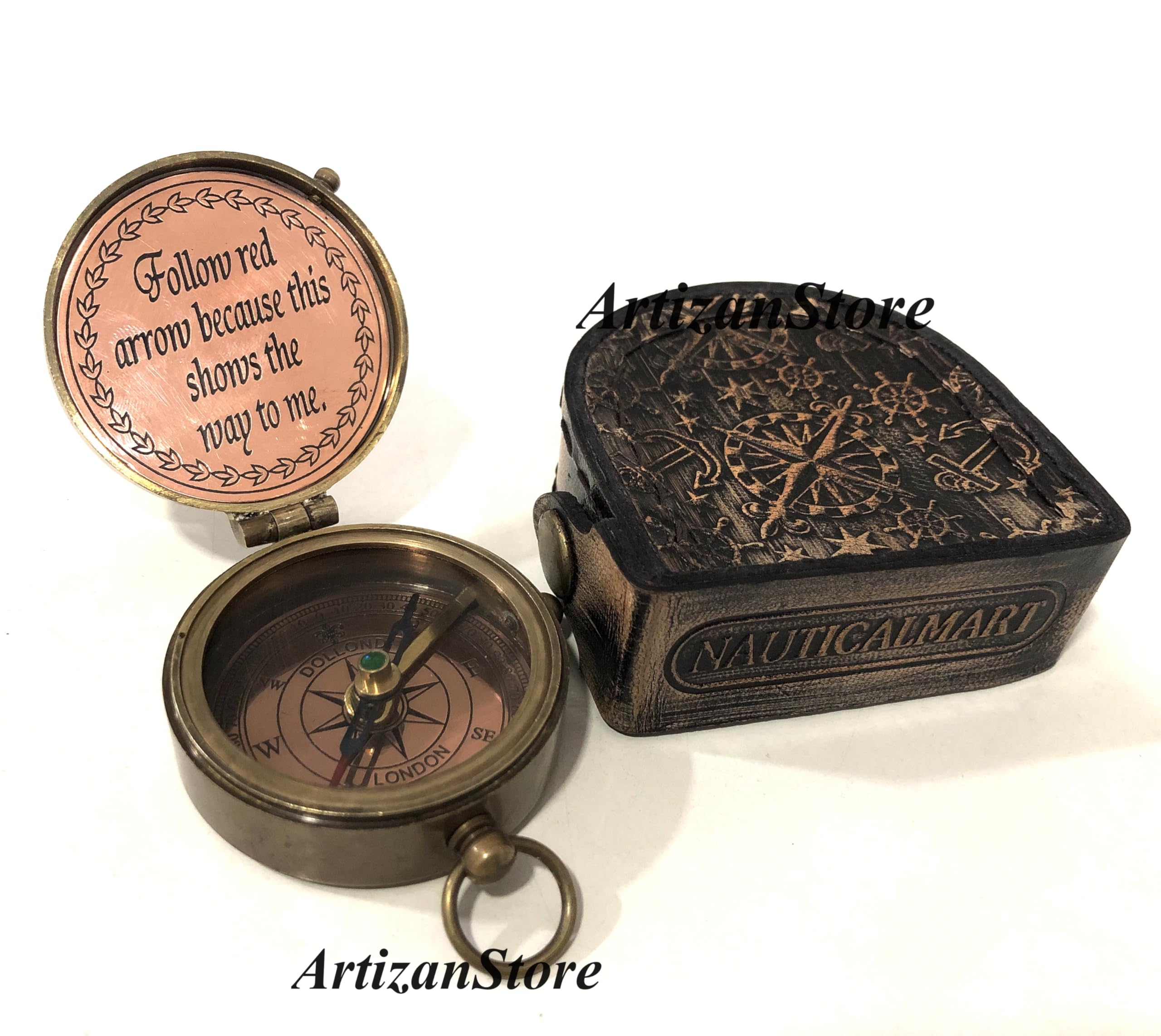 Motivational Compass, Leather Case view 5
