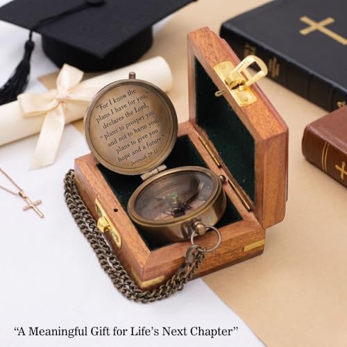 Jeremiah 29:11 Compass, Wooden Box view 3