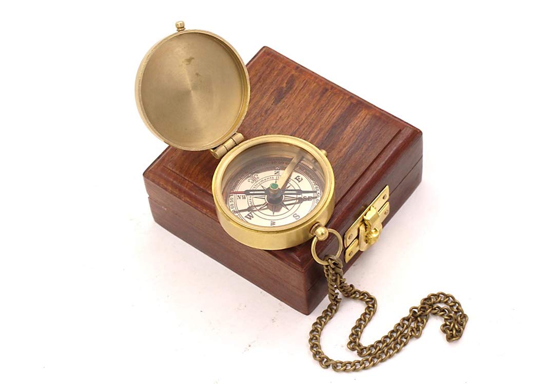Joshua 1:9 Compass, Wooden Box view 4