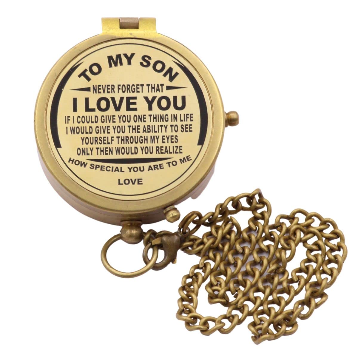 To My Son Compass, Leather Case view 5