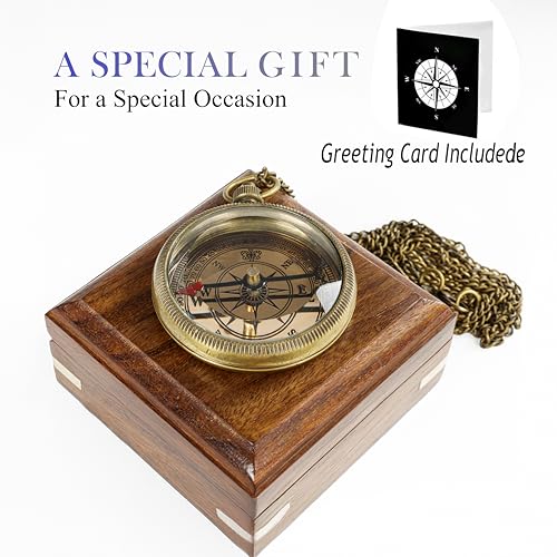 Be Strong and Courageous Compass, Wooden Box view 4