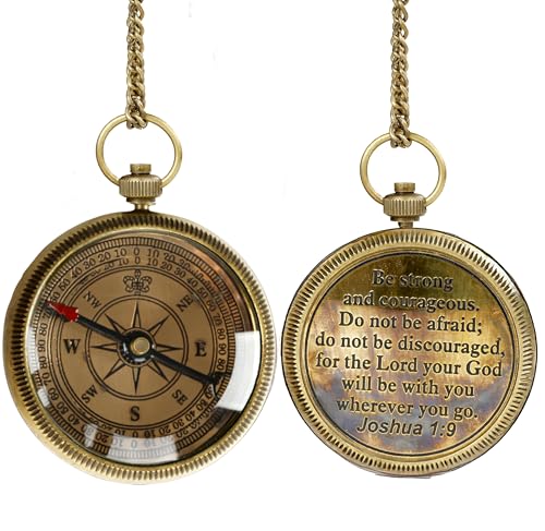 Be Strong and Courageous Compass, Wooden Box view 6