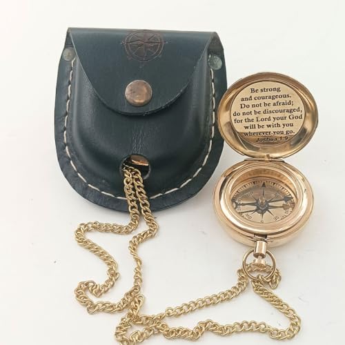 Push Button Compass, Leather Case view 4