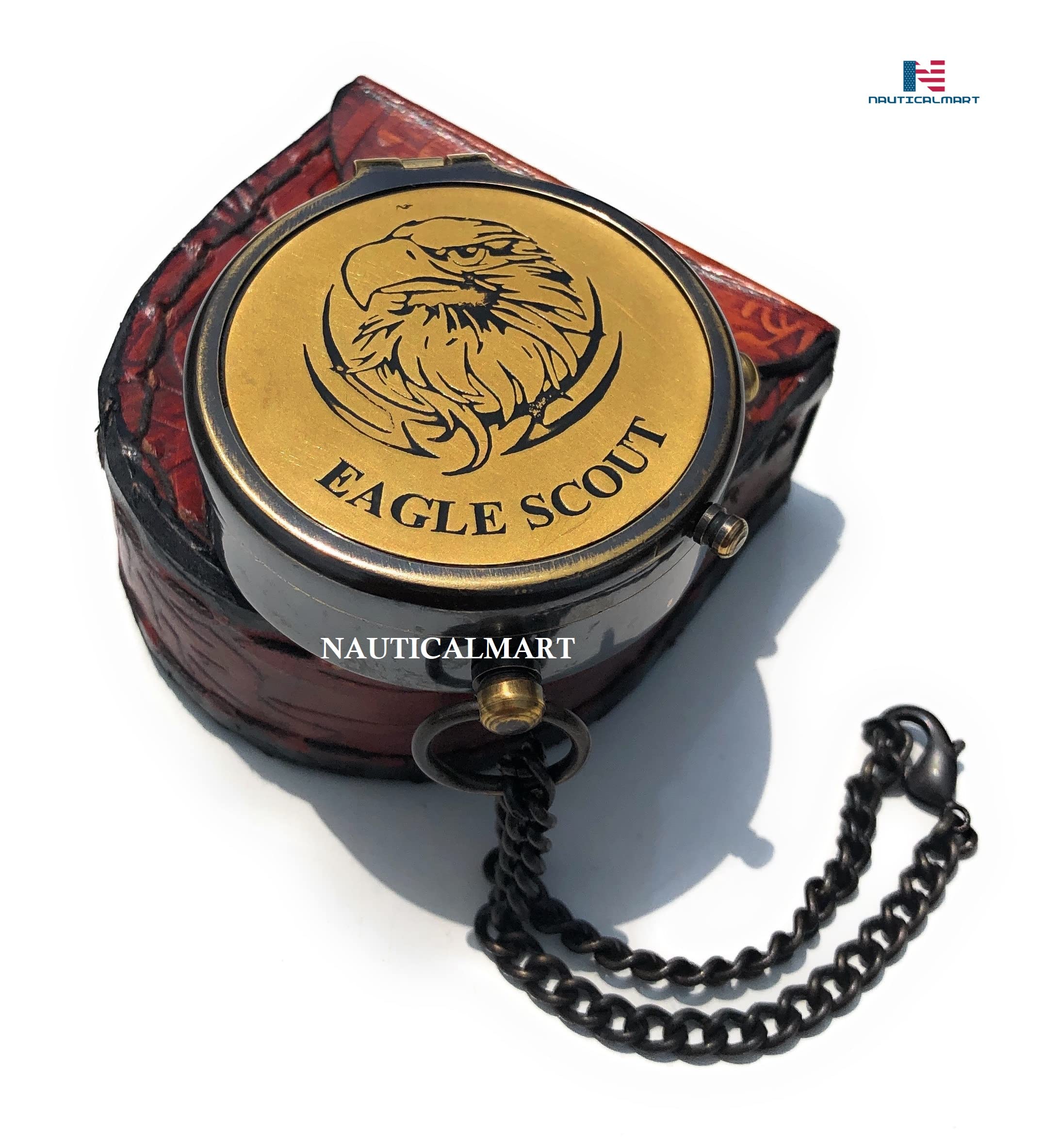 Eagle Scout Compass, Leather Case view 4