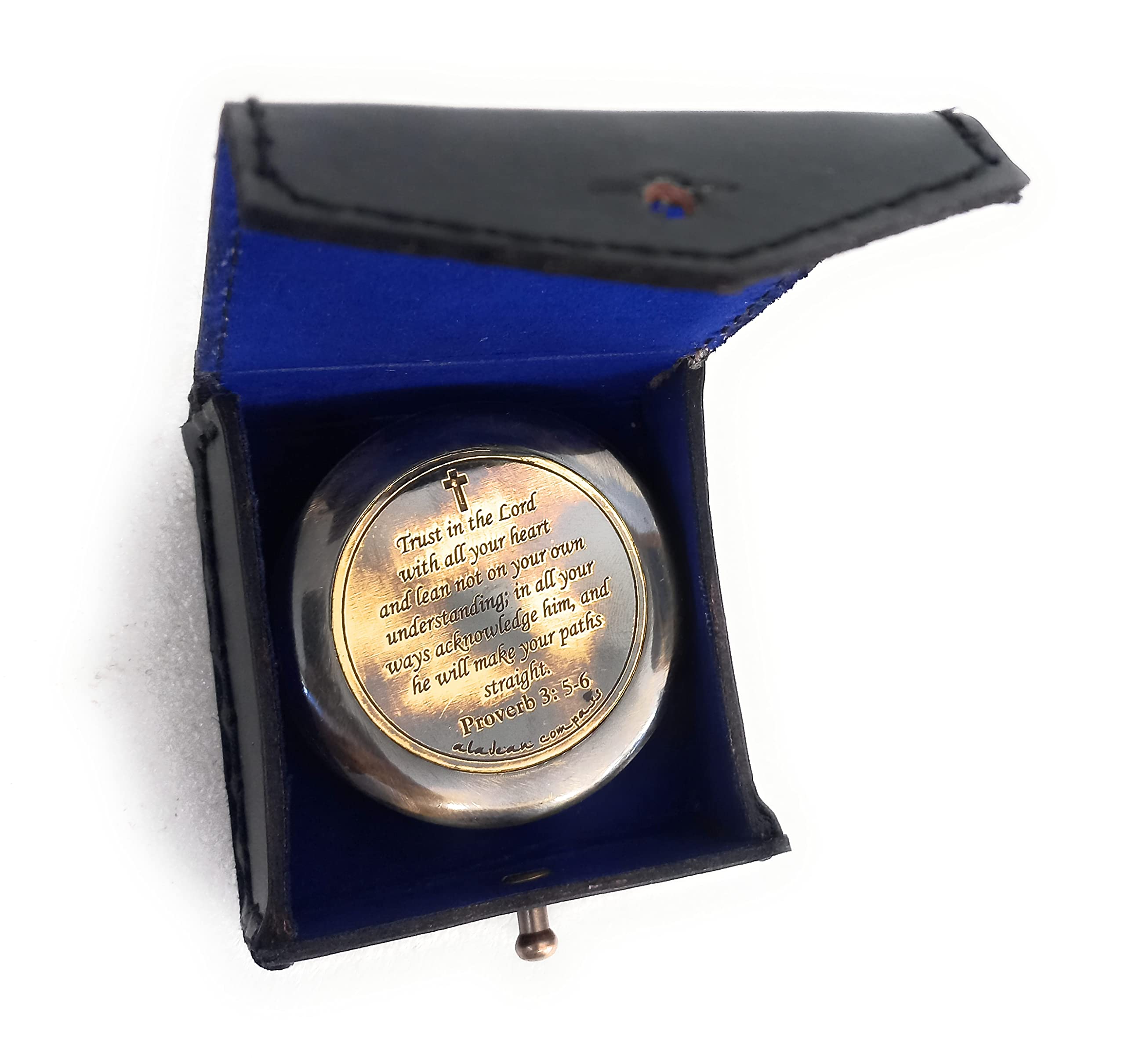 Religious Compass, Leather Case view 2