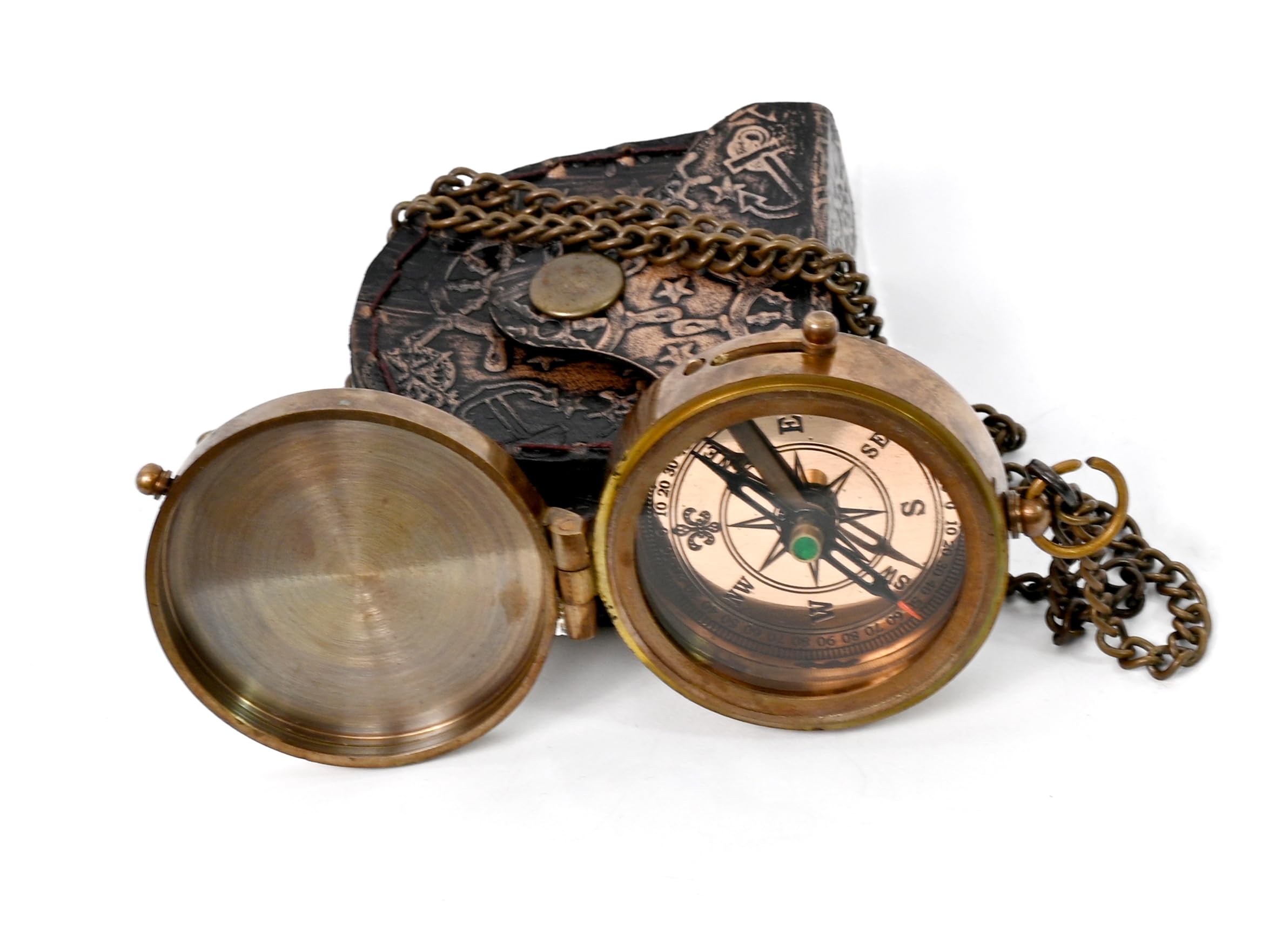 Second Star to the Right Compass, Leather Case view 6